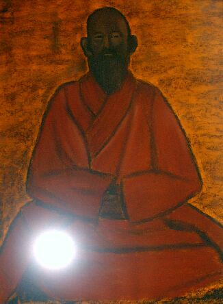 Shaolin-Meister in Meditation (ein Werk von Susanne Hiekel). 
