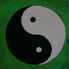 YIN-YANG-Symbol des Ni-Sha (Gegenl�ufiges Prinzip. Zur Harmonisierung-und D�mpfung